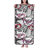 Buewutiry Cotton Bath Towels for Bathroom - Glasses Owl Microfiber Quick Dry Towels for Body Bath Sh