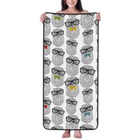 Buewutiry Cotton Bath Towels for Bathroom - Nerdy Owl Microfiber Quick Dry Towels for Body Bath Shee