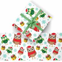 Custoste Snow-flakes, Owls and Gi-fts Gi-ft Wrap Paper Wrapping Paper Suitable Gi-fts for Wedding Br