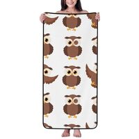 Buewutiry Cotton Bath Towels for Bathroom - Simple Owl Print Microfiber Quick Dry Towels for Body Ba