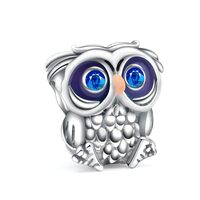 Manyilus owl charms animals charm bead 925 Sterling Silver Charms for necklaces and bracelets.Also b