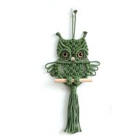 SlenyuBridal Owl Macrame Wall Hanging, Hand Woven Boho Tapestry Owl Macrame Wall Art Decor for Livin