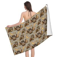 Buewutiry Quick Dry Beach Towel - Moon Stars Owls Soft Bath Towels for Bathroom, Personalized Beach 