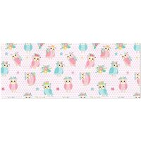 OTVEE 2 Rolls Birthday Wrapping Paper Roll - Pattern with Cute Owls Design Gift Wrap Perfect for Wed