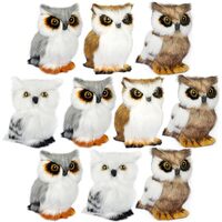 10 Pcs Owl Stuffed Animals - 3.2 Inch, Owl Plush Toys, Soft Owl Decor for Christmas Holiday Hanging 