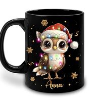 Hyturtle Personalized Owl Christmas 2024 Mug - Cute Owl Gift For Women - Gift For Owl Lover - Bird A