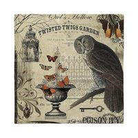 CafePress Modern Vintage Halloween Owl Queen Duvet Cover, Printed Comforter Cover, Unique Bedding
