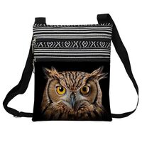 LiuenMgg Owl Messenger Bag Small Ethnic Pattern Printed Adjustable Strap Crossbody Zipper Bag Owl Ph