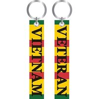 Artisan Owl Veteran Embroidered Key Ring - Honor Your Service with a Vietnam Veteran Design | Durabl