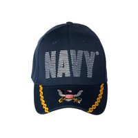 Artisan Owl Officially Licensed Navy with Logo on Bill Embroidered Baseball Cap, Navy Blue