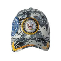 Artisan Owl Officially Licensed Navy Logo with Shadow Embroidered Baseball Cap, Camo