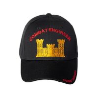 Artisan Owl Officially Licensed Combat Engineer Embroidered Baseball Cap Black