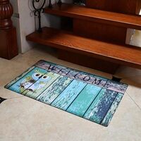 1 Pc of Owl Print Welcome Doormat Decorative Entrance Floor Mat Indoor Front Door