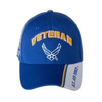 Artisan Owl Officially Licensed US Veteran Air Force Logo Embroidered Baseball Cap Blue