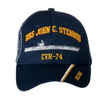 Artisan Owl Officially Licensed USS John Stennis Embroidered Baseball Cap Navy Blue