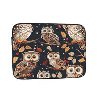 KCGSDEGV Cute Owl Print Laptop Sleeve for Ultimate Protection - Tablet Briefcase, black, 13 inch