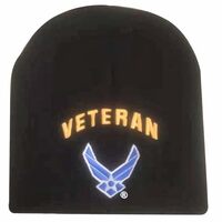 Artisan Owl Officially Lincensed Veteran Air Force Logo Beanie Black