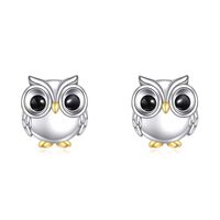 Owl Earrings 925 Sterling Silver Owl Stud Earrings Cute Animal Bird Jewelry Gifts for Women Friend