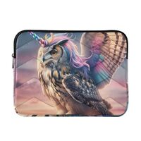 Computer Sleeve Bag Tablet Briefcase Carrying Bag Owl with Colorful Hair Portable Protective Case