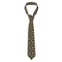 Ties For Men - Owl Moon Flowers Ties For Men, Printed Neckties For Wedding, Party, Activities