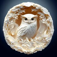 Wooden Puzzles for Adults - Paper Carved Owl Wooden Jigsaw Puzzle - Unique Shape 3D Vision Wood Puzz