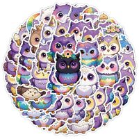 Owl Stickers for Boys Girls Teens Kids, Cute Cartoon Vinyl Stickers for Laptop Water Bottle Luggage 