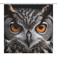 VFKLT Owl Eyes Printed Bath Curtain Waterproof Shower Curtain with Rustproof Metal Grommet Bathroom 