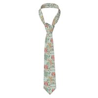 Ties For Men - Hand Drawn Owl Ties For Men, Men'S Neckties with Built-In Anti-Flap Design for B