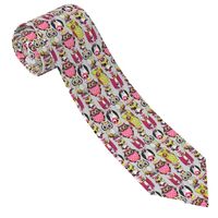 Buewutiry Ties for Men - Comfort Pink Green Owl Men's Neckties for Business Wedding Birthday Fa