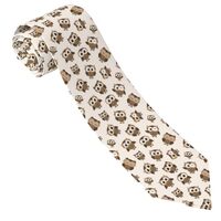 Buewutiry Ties for Men - Comfort Cute Brown Owl Men's Neckties for Business Wedding Birthday Fa