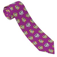 Buewutiry Ties for Men - Comfort Quirky Owl Purple Men's Neckties for Business Wedding Birthday