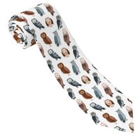 Buewutiry Ties for Men - Comfort Ugly Dorky Owl Men's Neckties for Business Wedding Birthday Fa