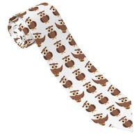 Buewutiry Ties for Men - Comfort Simple Owl Print Men's Neckties for Business Wedding Birthday 