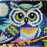 Cute Owl Latch Hook Kits for Adults Kids Beginners Birds Latch Hook Rug Kit Animals Pre-Printed Hook