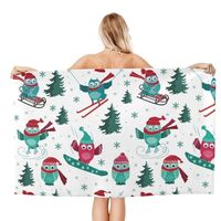 AFHYZY Owl Microfiber Beach Towels for Adults Sand Free Travel Towel Large Quick Dry Towel Lightweig