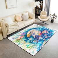 Feelyou Owl Decorative Carpet Area Rug 5x7 3D Animal Printed Living Room Rugs Bird Decor Accent Rug 