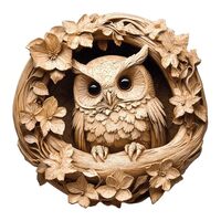 Wooden Puzzles for Adults, Wooden Owl Puzzles, Flat Puzzles with 3D Visual Effect, Puzzle Gifts for 