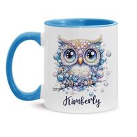 Custom Owl Coffee Mug With Name, Customized Owl Animal Cup, Gift For Owl Lover, Personalized Cute Ow