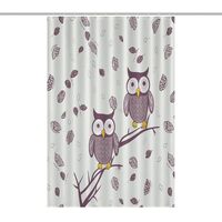 BFGWK Shower Curtain Waterproof Owl Tree Branches Printing Shower Curtains Bathroom Decor Bath Curta