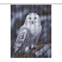 BFGWK Shower Curtain Waterproof Arctic Owl Printing Shower Curtains Bathroom Decor Bath Curtain Curt