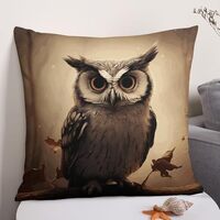 NTVOWPZO Decoration Throw Pillow Covers 32"x32" Square Pillowcases Covers Cute Owl Soft Pi