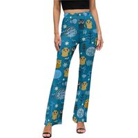 Flare Leggings for Women, Owls and Trees Bootcut Yoga Pants with Tummy Control, Wide Leg Bell Bottom