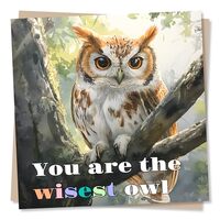 Birthday Card For Friend, Best Friend, Wife, Husband, Lover - You Are The Wisest Owl - Card for Natu