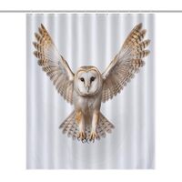 BFGWK Shower Curtain Waterproof A Barn Owl Printing Shower Curtains Bathroom Decor Bath Curtain Curt