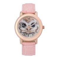 Cute Owl Wrist Watches for Women Pink Leather Band Watch Fashion Three-Hand Watch Gift for Ladies