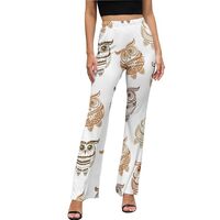 Simple Cute Owls Flare Leggings for Women - High Waist Bell Bottoms, Flare Yoga Pants for Women Blac