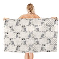 AFHYZY Owl Microfiber Beach Towels for Adults Sand Free Travel Towel Large Quick Dry Towel Lightweig