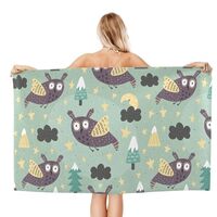 AFHYZY Owl Microfiber Beach Towels for Adults Sand Free Travel Towel Large Quick Dry Towel Lightweig