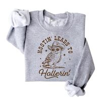 Tufusiur Hootin' Leads To Hollerin' Western Owl Sweatshirt Hootin Leads To Hollerin Hoodie