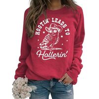 Hootin' Leads To Hollerin' Western Owl Sweatshirt, Hootin' Leads To Hollerin' We